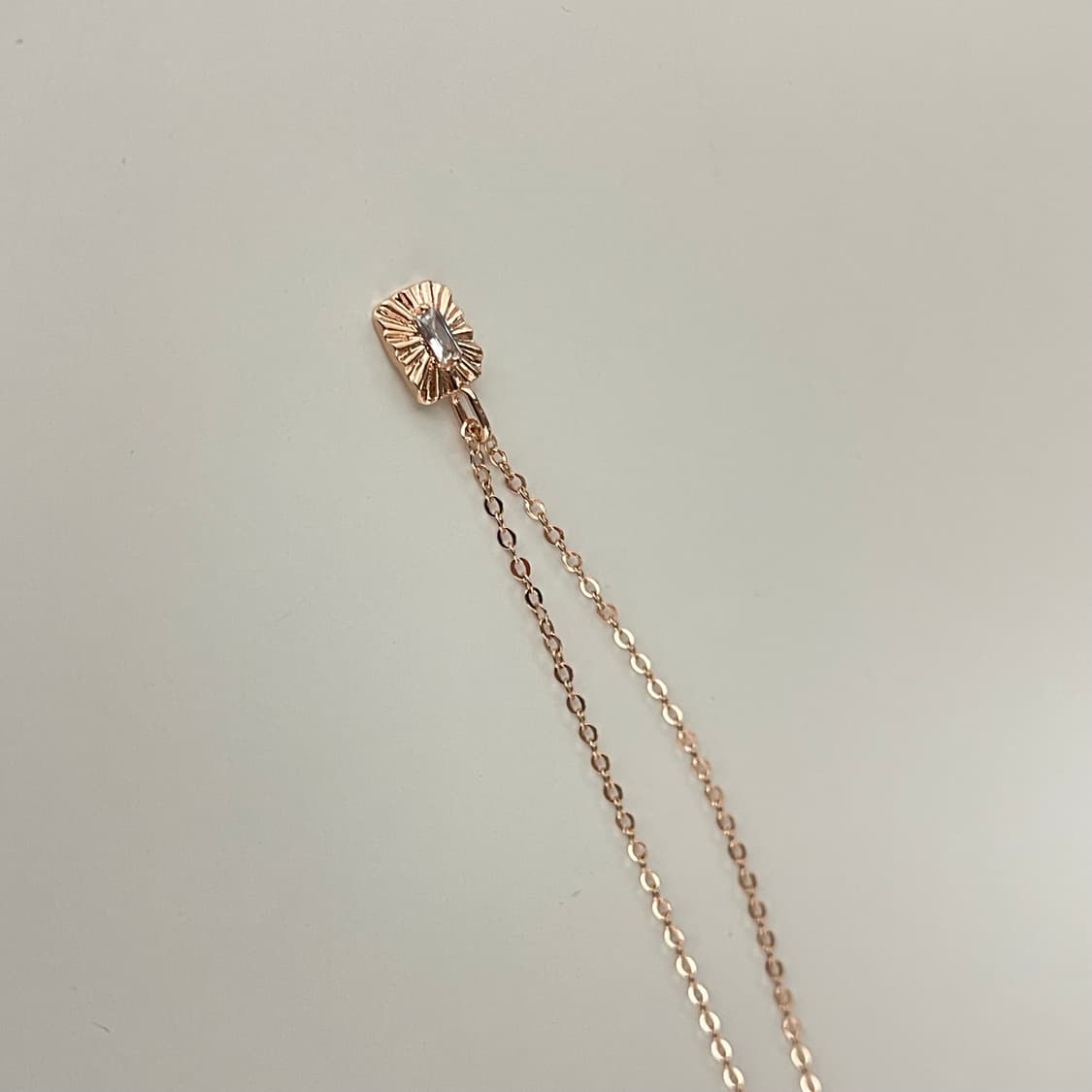 새상품) 전체 925실버 로즈골드 도금된 925은 목걸이 상품이미지3