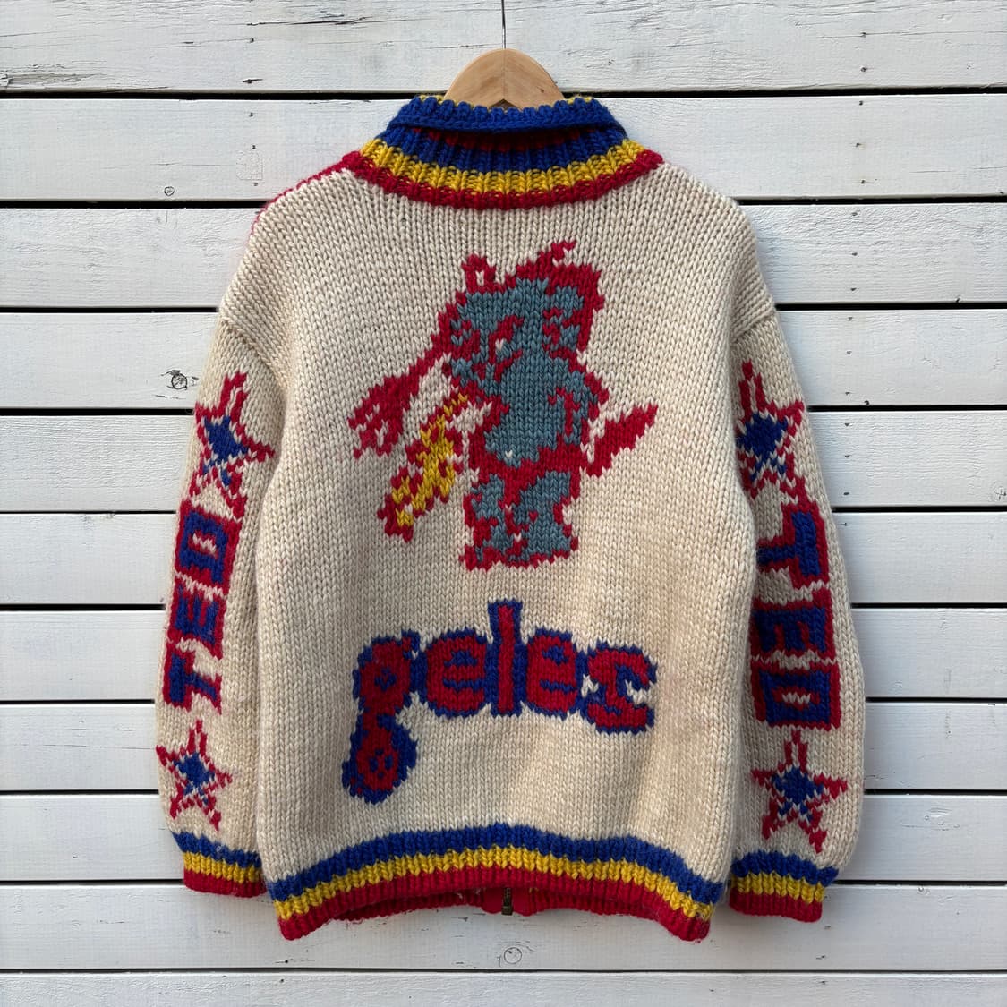 Ted Company 90s 테드컴퍼니 코위찬 니트 집업 상품이미지2