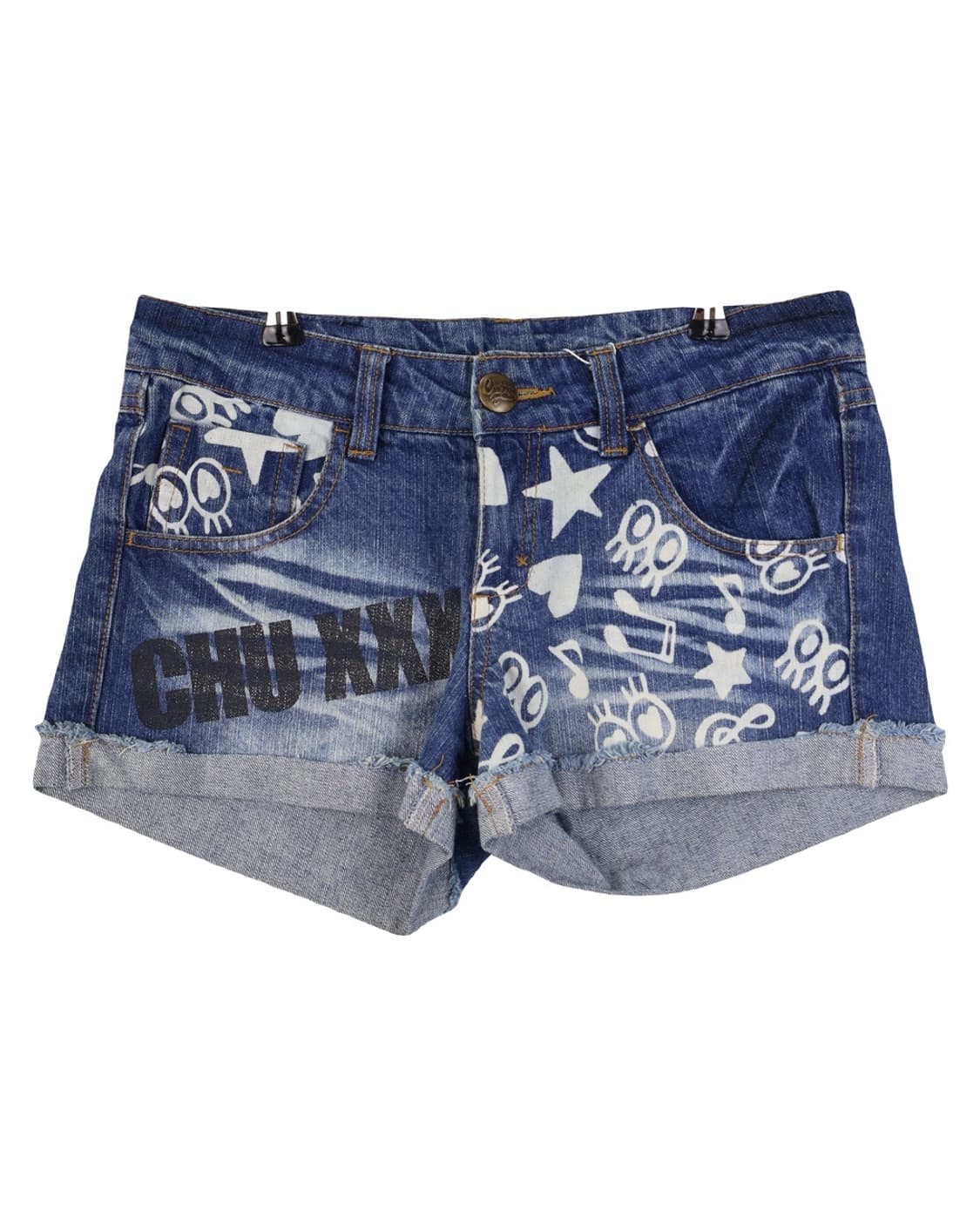 Chu Xxx Kitsch Graphic Denim Shorts 상품이미지6
