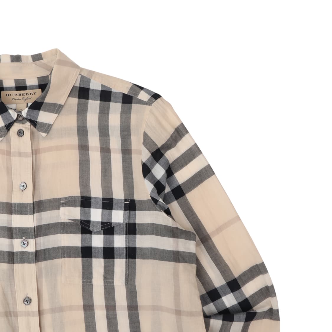 버버리 런던 잉글랜드 투포켓 노바체크 셔츠 상품이미지2