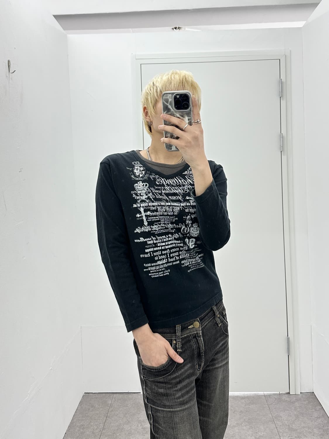 Sirmione Gothic Lettering Skull Sleeve 상품이미지3