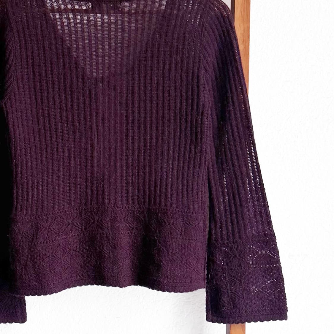 여름의 와인빛 니트 가디건 상품이미지8