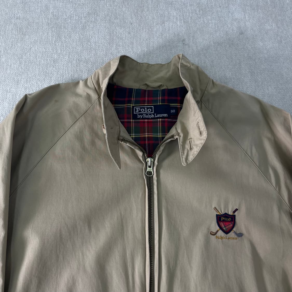 100 80s (일경물산)폴로랄프로렌 방패로고 블루종 자켓 상품이미지2