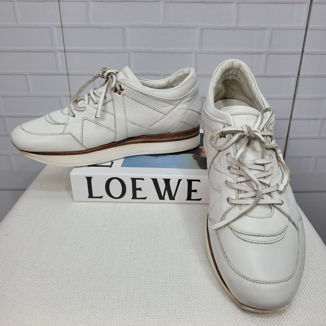 지미추 가죽 스니커즈 운동화 신발 Made in Italy 245사이즈 상품이미지4