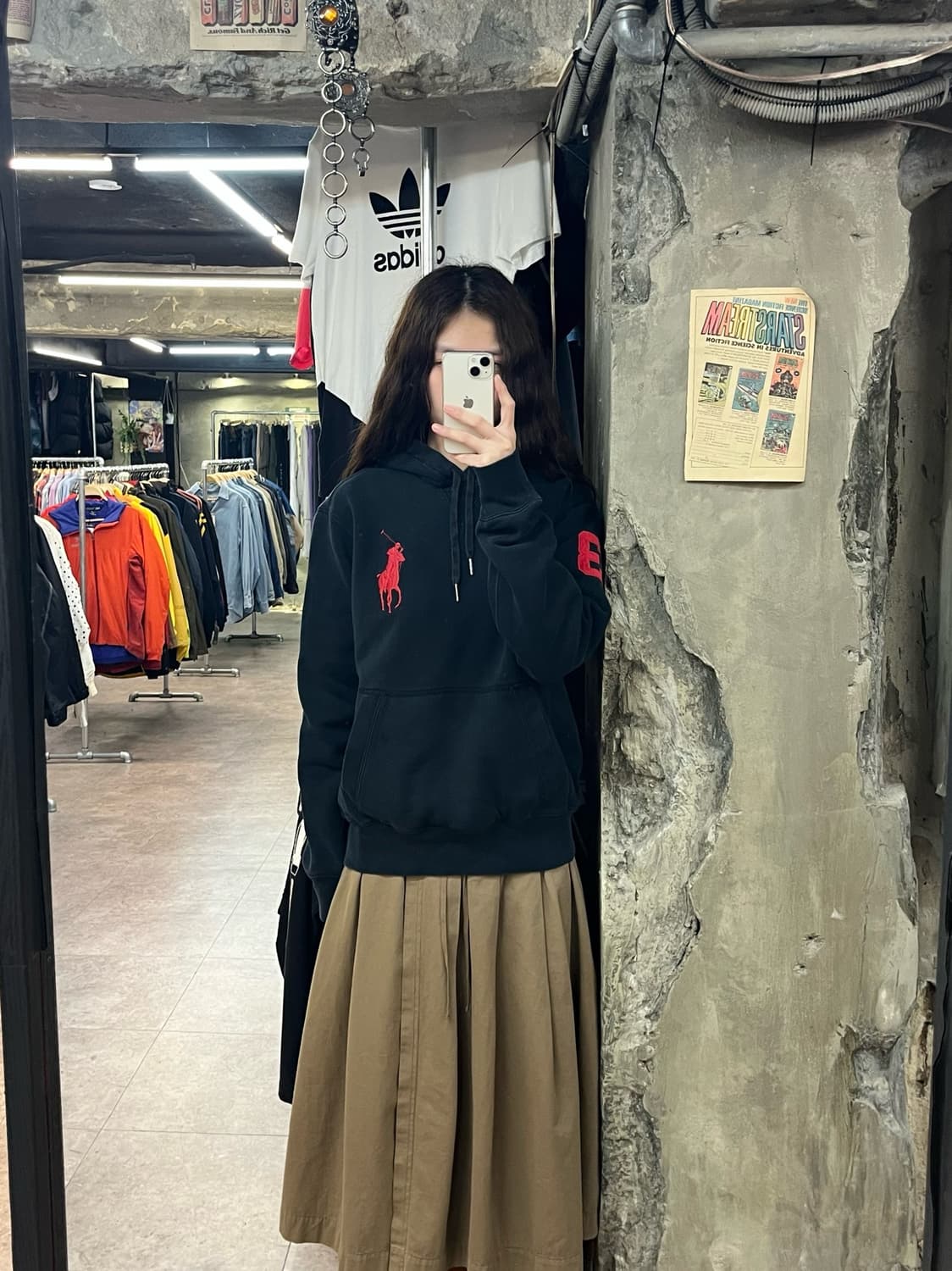 폴로 빅포니 후드티 블랙 M #csz2183 상품이미지2