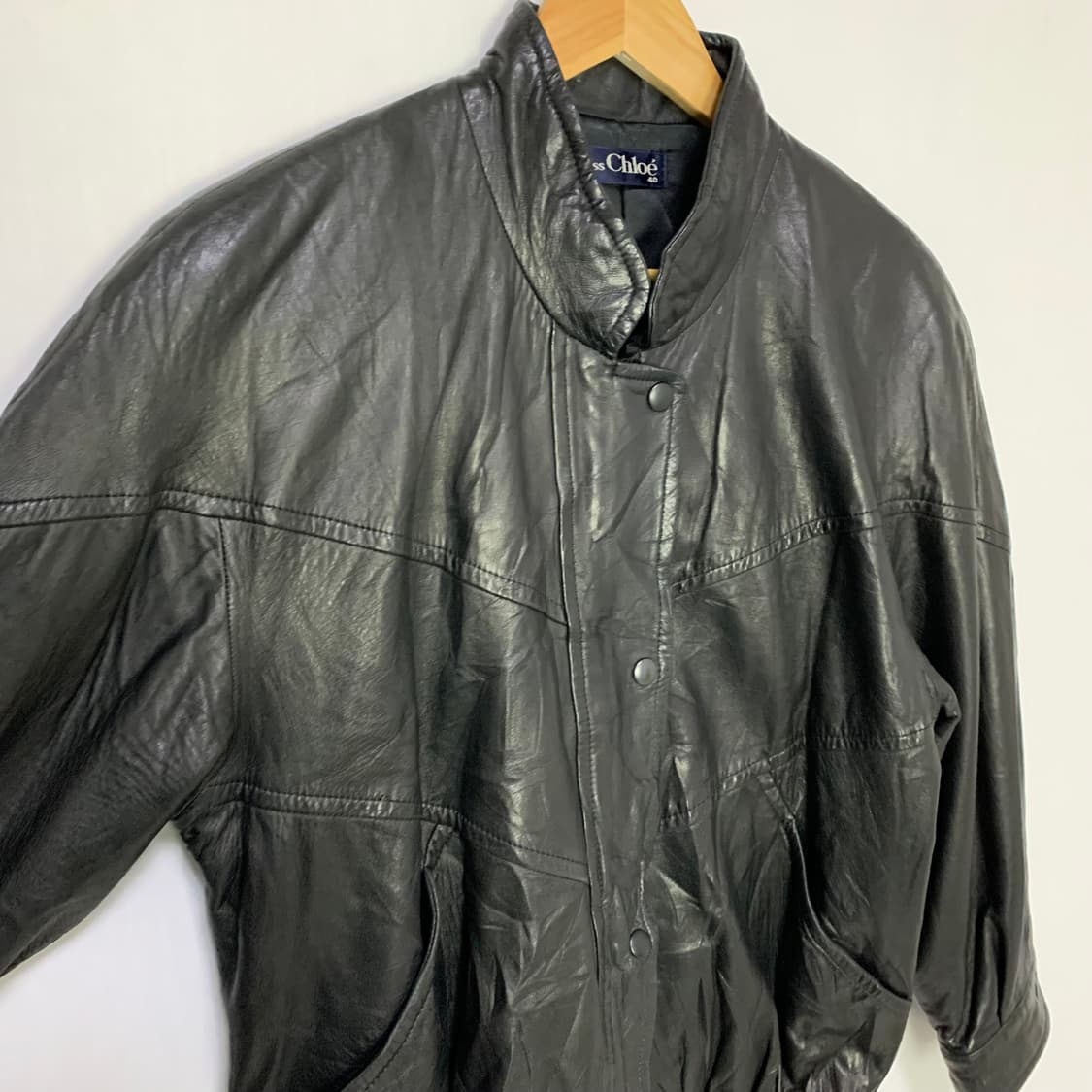 끌로에 빈티지 Miss Chloe 봄버 레더자켓 양가죽 리얼레더 40 상품이미지3