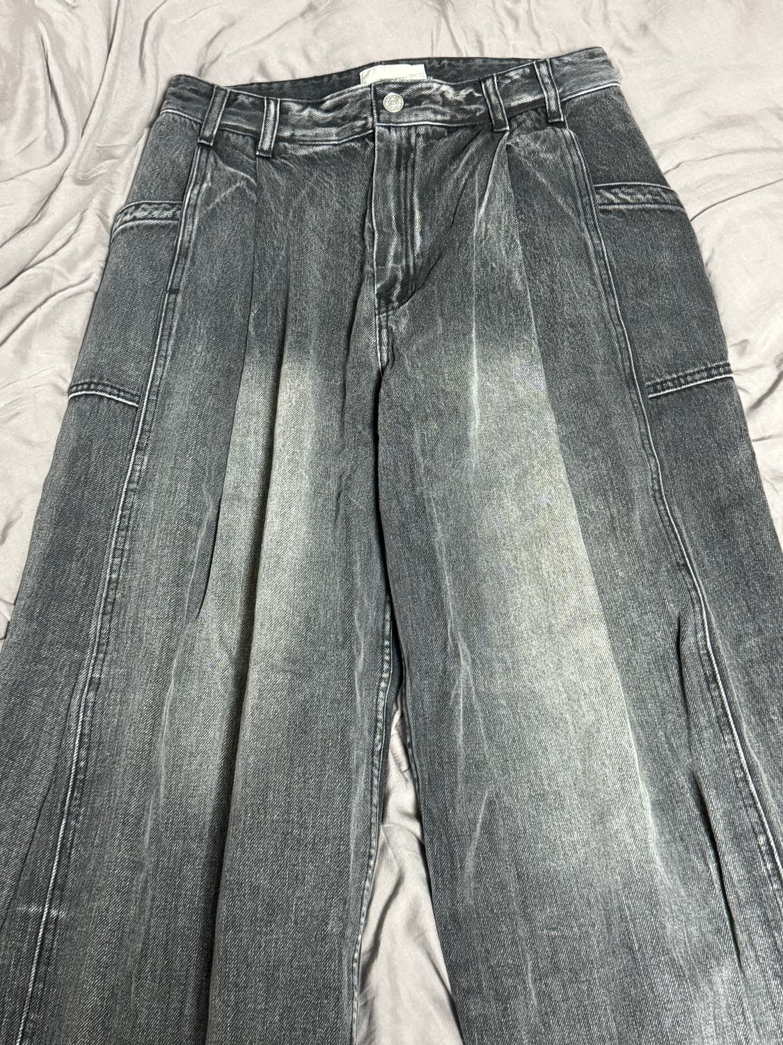 비긴202 베네타 투턱 데님팬츠 오프블랙 2 상품이미지8