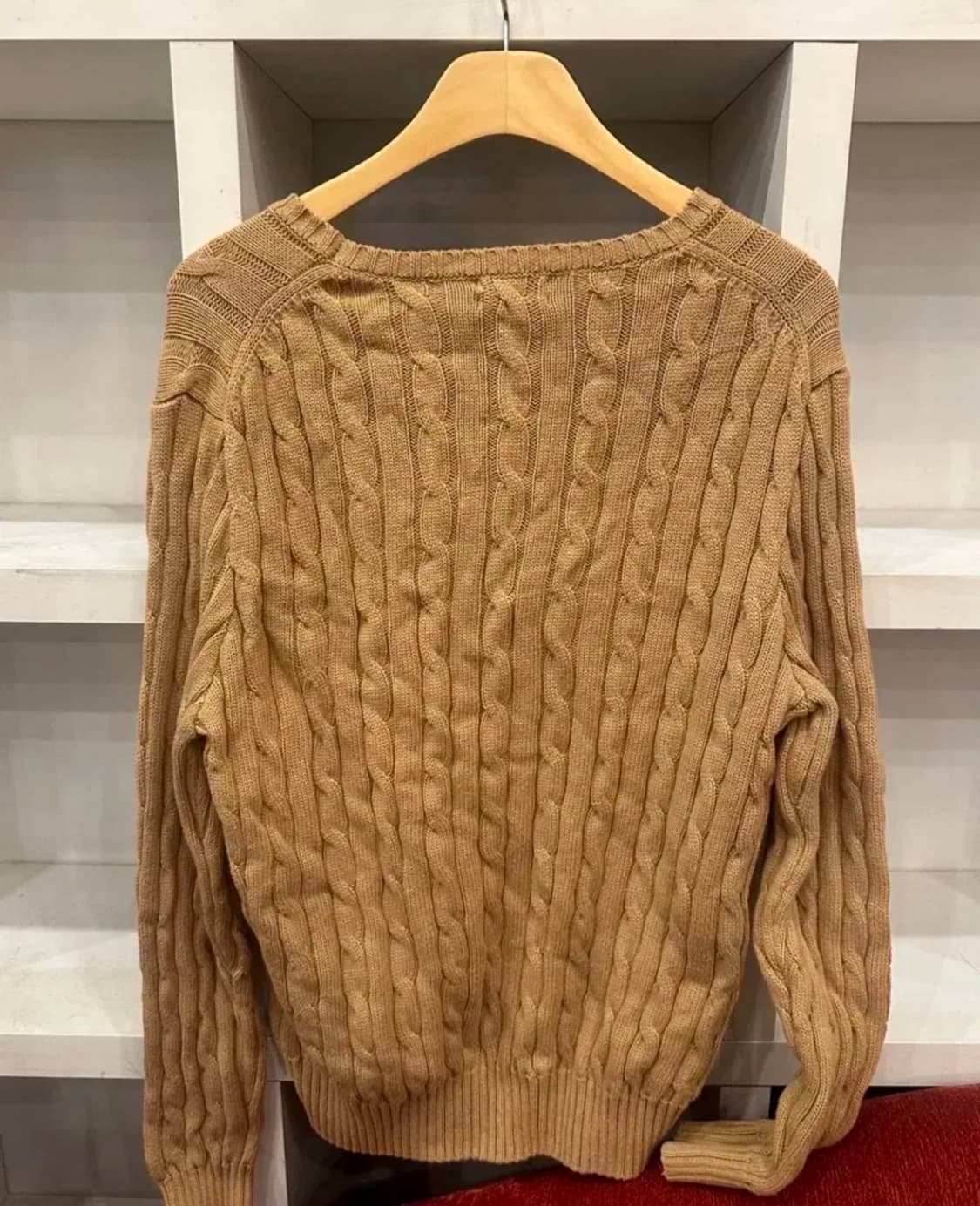 폴로 케이블니트 라운드넥 XL 상품이미지3