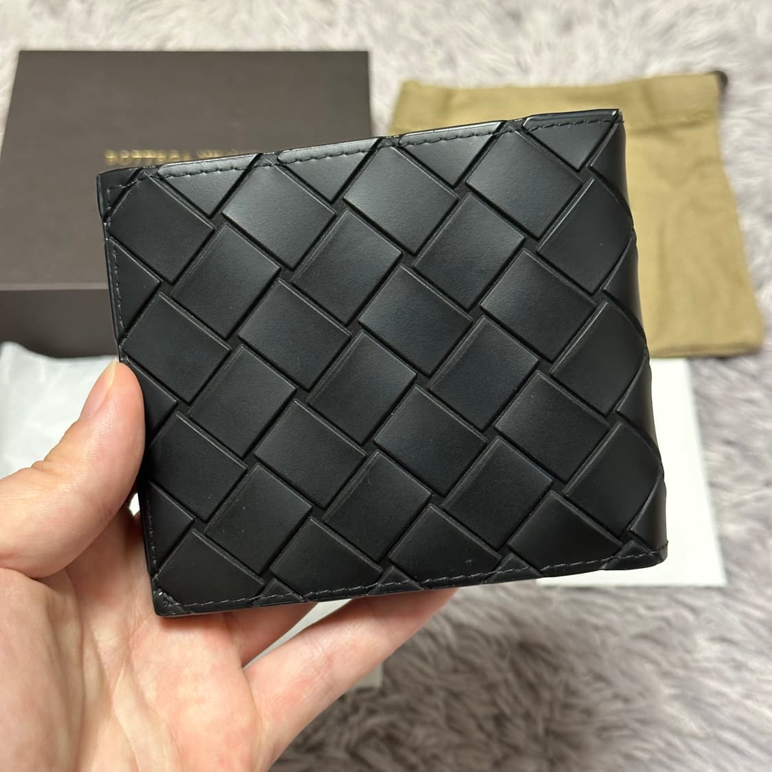 [풀구성] 보테가베네타 인트레치아토 반지갑 블랙 상품이미지2