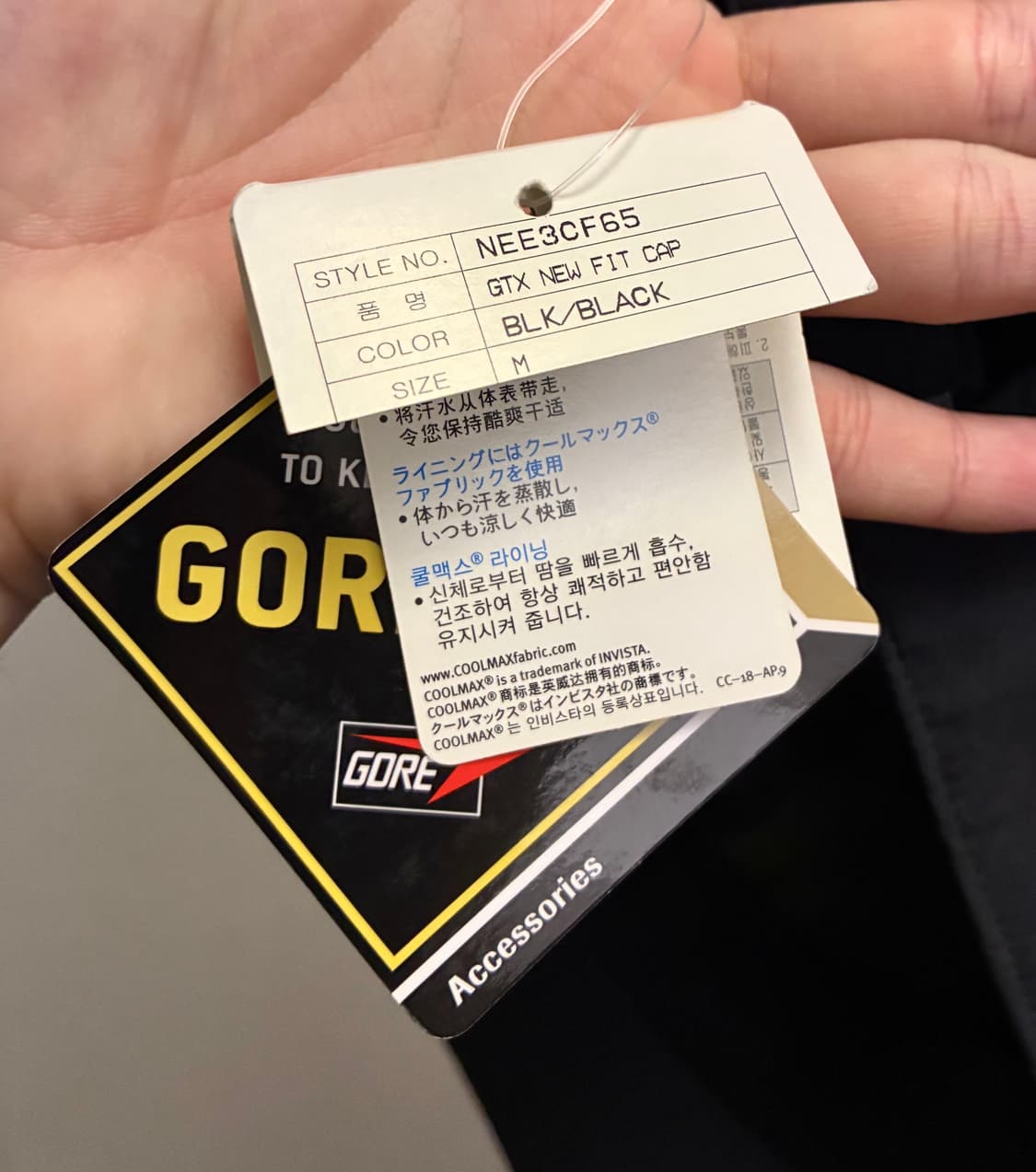 (F)노스페이스 고어텍스 숏챙 볼캡 모자 블랙 상품이미지10