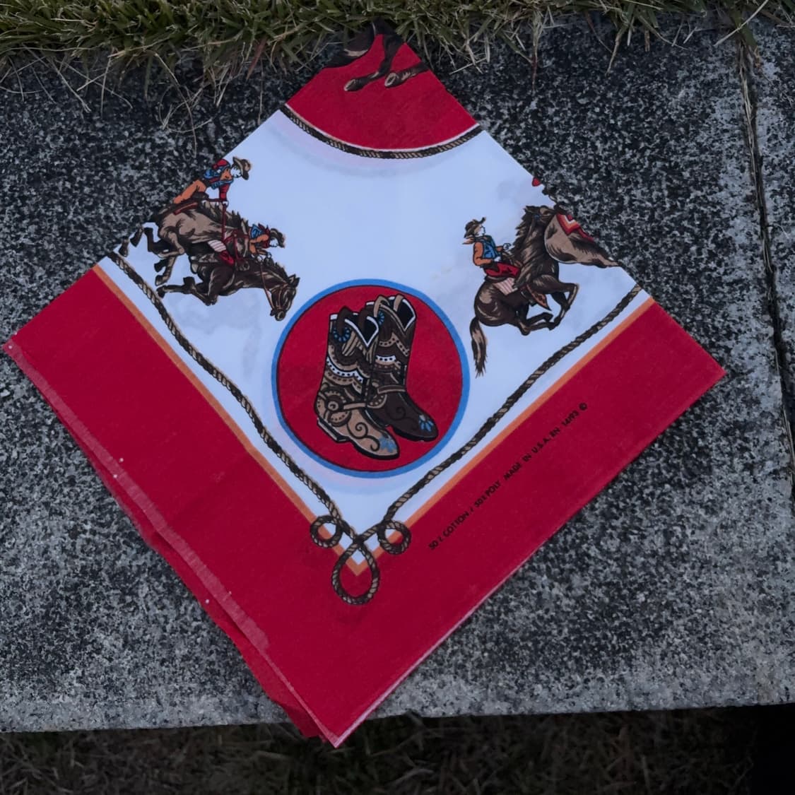 로데오 웨스턴 프린트 반다나 – 미국 생산 신품 상품이미지2