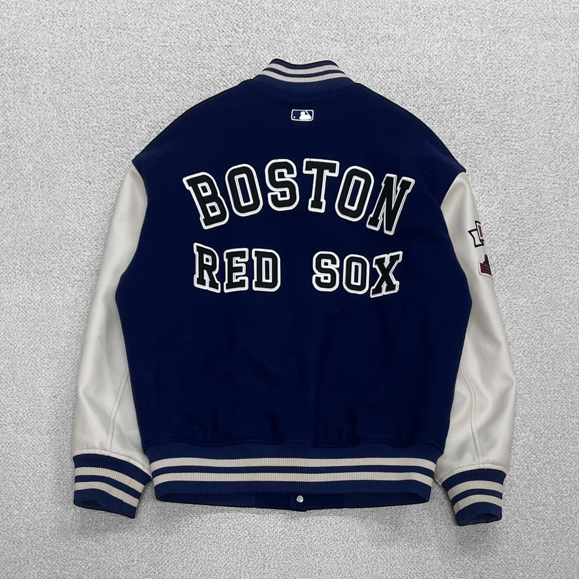 MLB 보스턴 레드삭스 울 바시티 자켓 네이비 상품이미지1