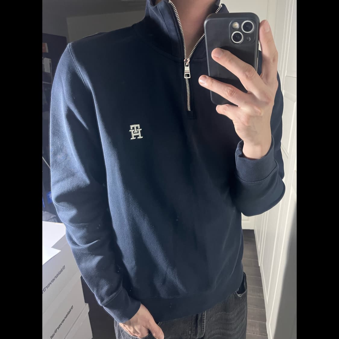 [100] TOMMY 타미힐피거 스웻 반집업 상품이미지1