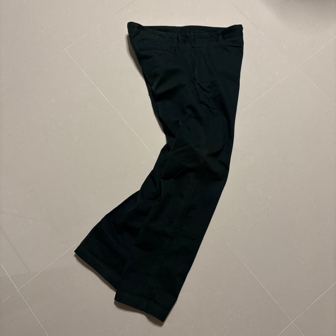 정품 라코스테 다크그린 치노팬츠 카키 면바지 34인치 상품이미지4