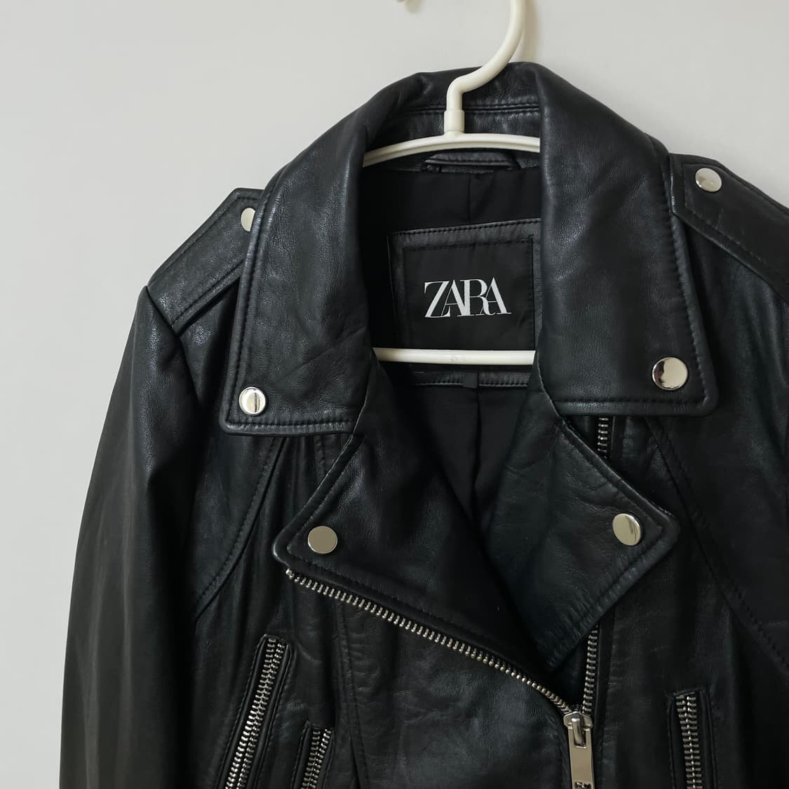 [ S ] 자라 여성 더블 라이더 가죽자켓  상품이미지2