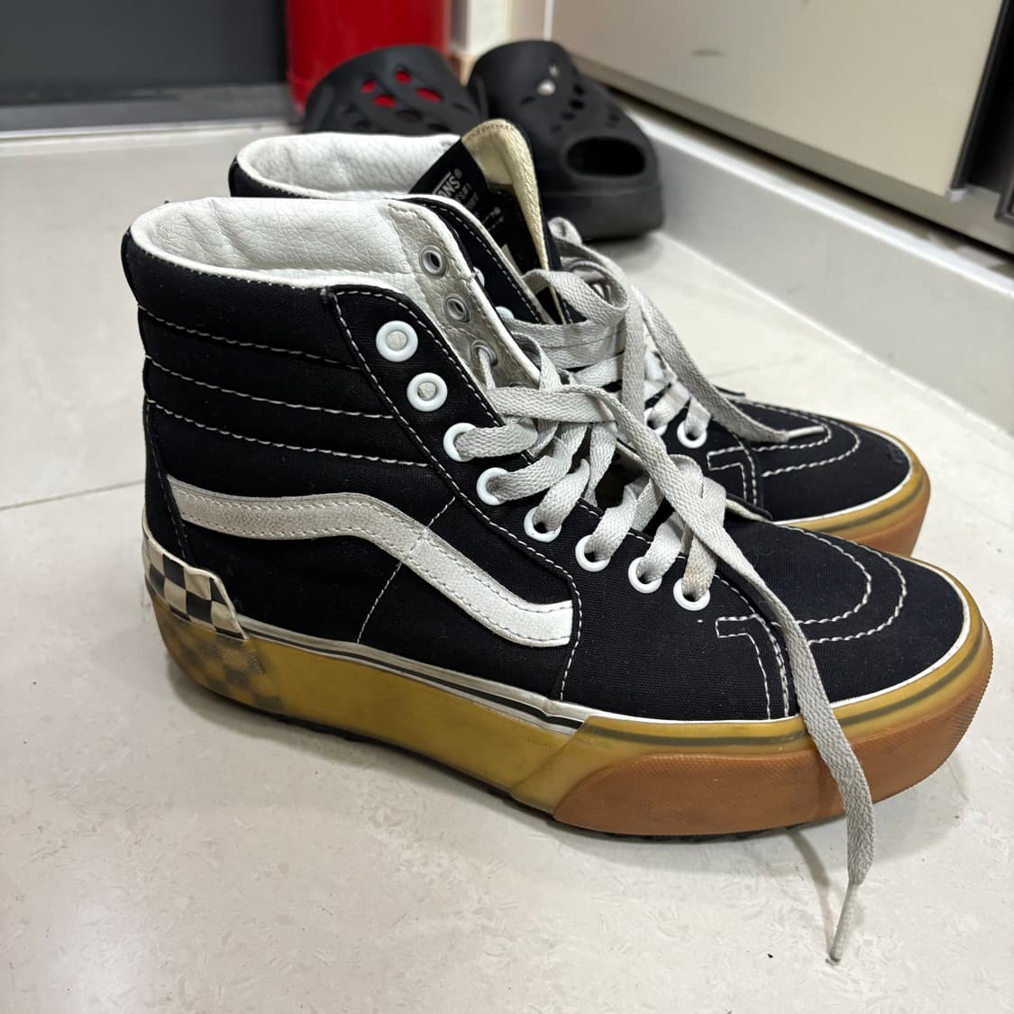 반스 올드스쿨 하이 스택드 체커보드 상품이미지1