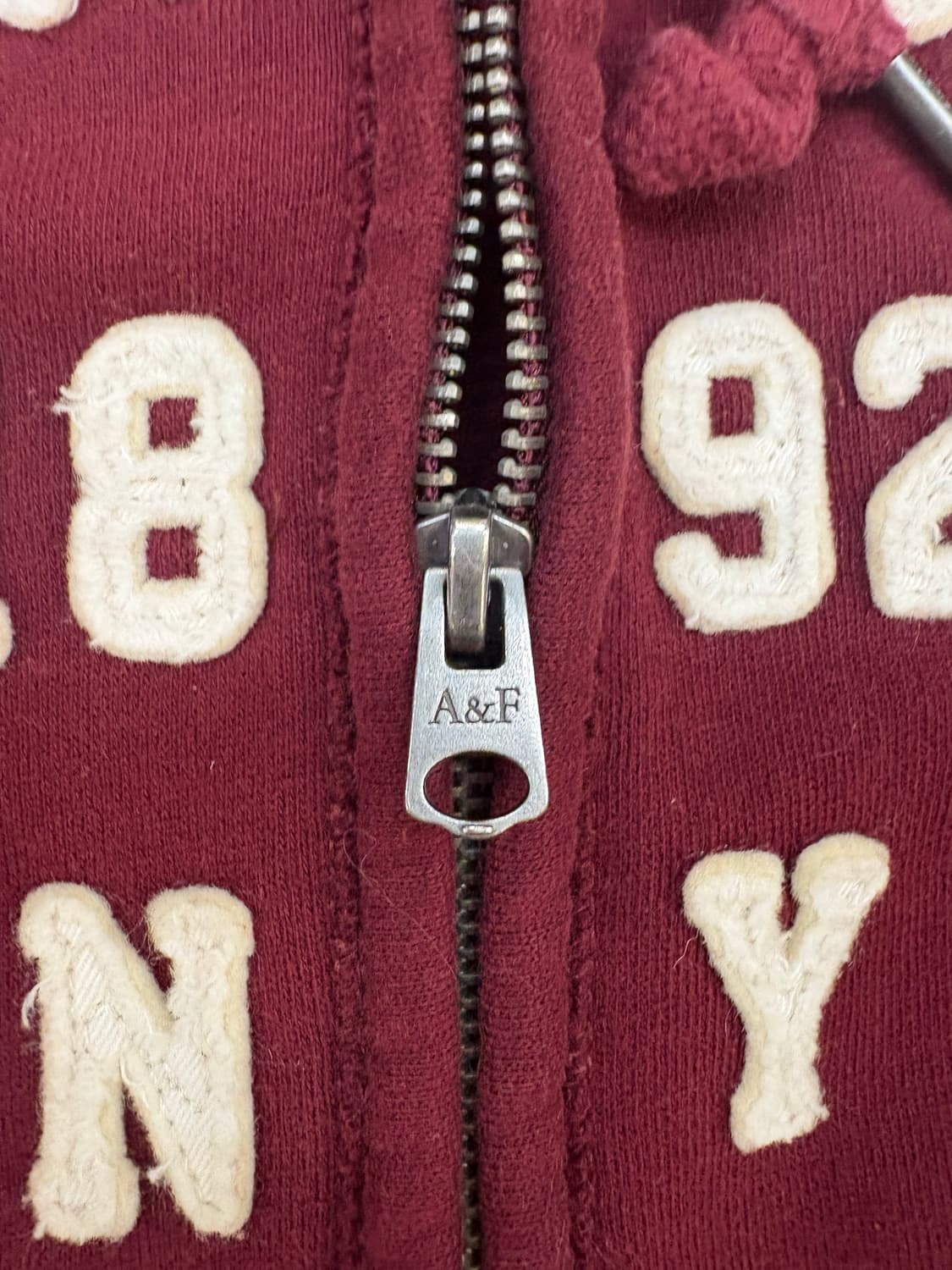 아베크롬비 피치 후드집업 버건디  상품이미지4