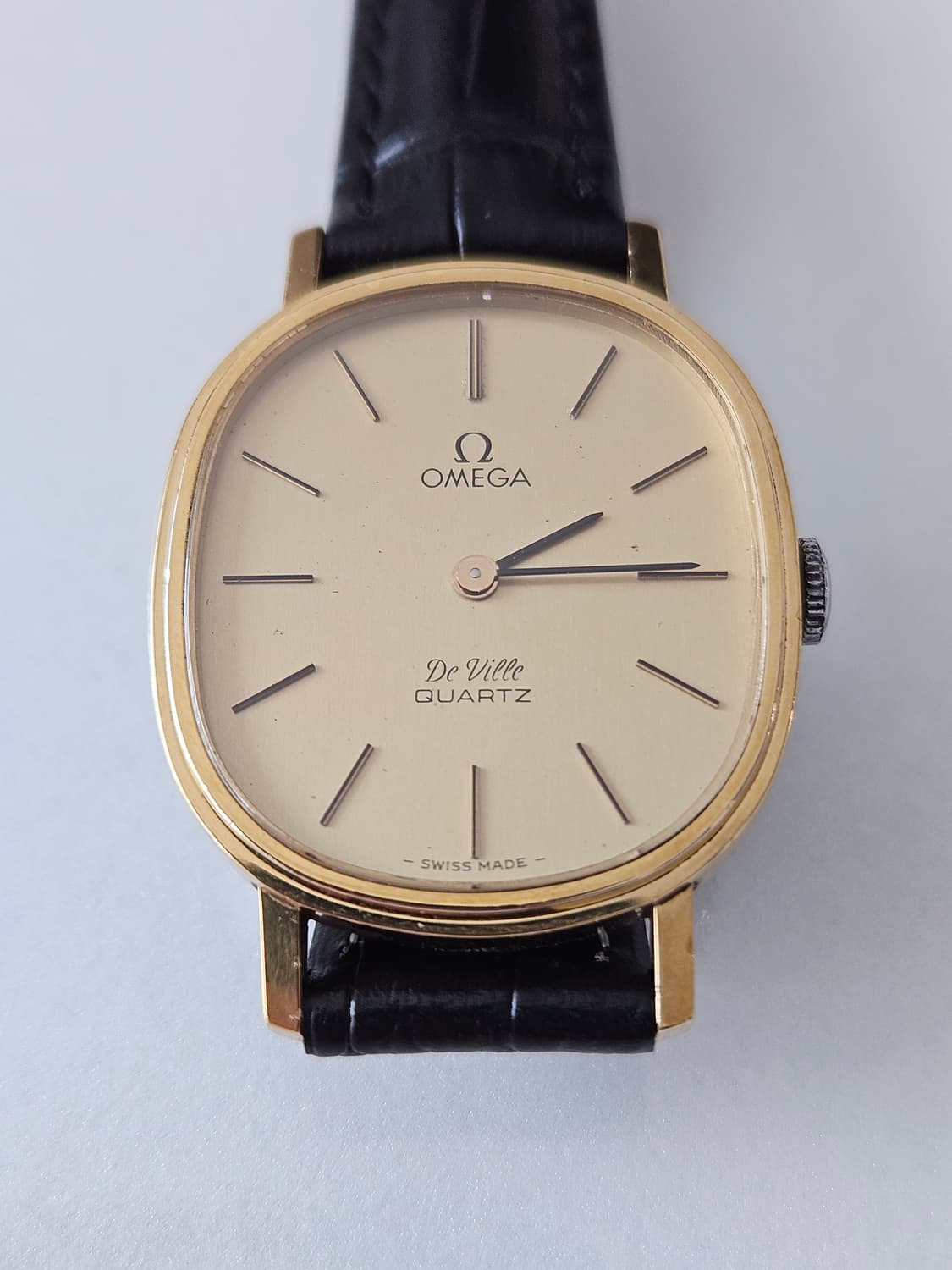 오메가 드빌 금장 쿼츠 시계 고장품 상품이미지3