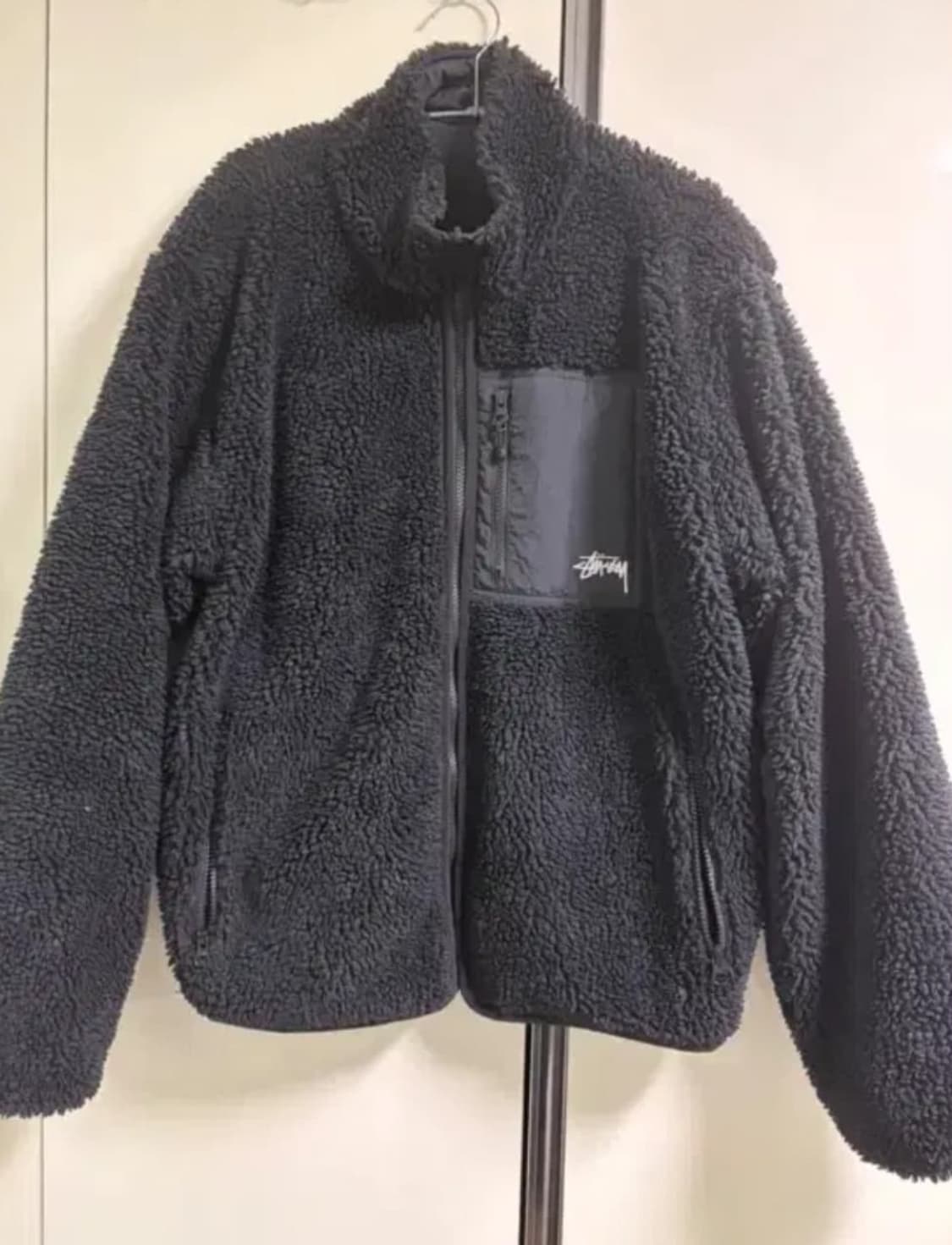 스투시 쉐르파 리버시블 자켓 블랙 L 상품이미지5