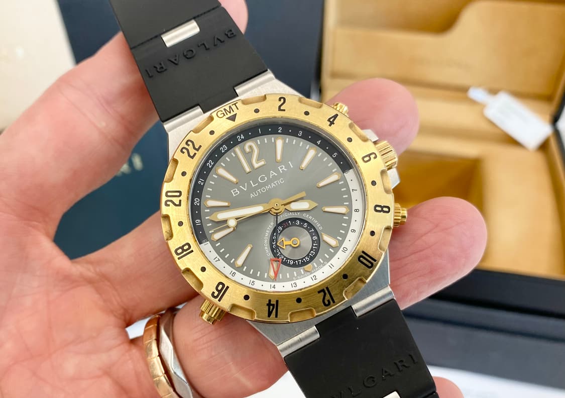 불가리 디아고노 18k 콤비 GMT40SG 선레이 다이얼 오토메틱 상품이미지3