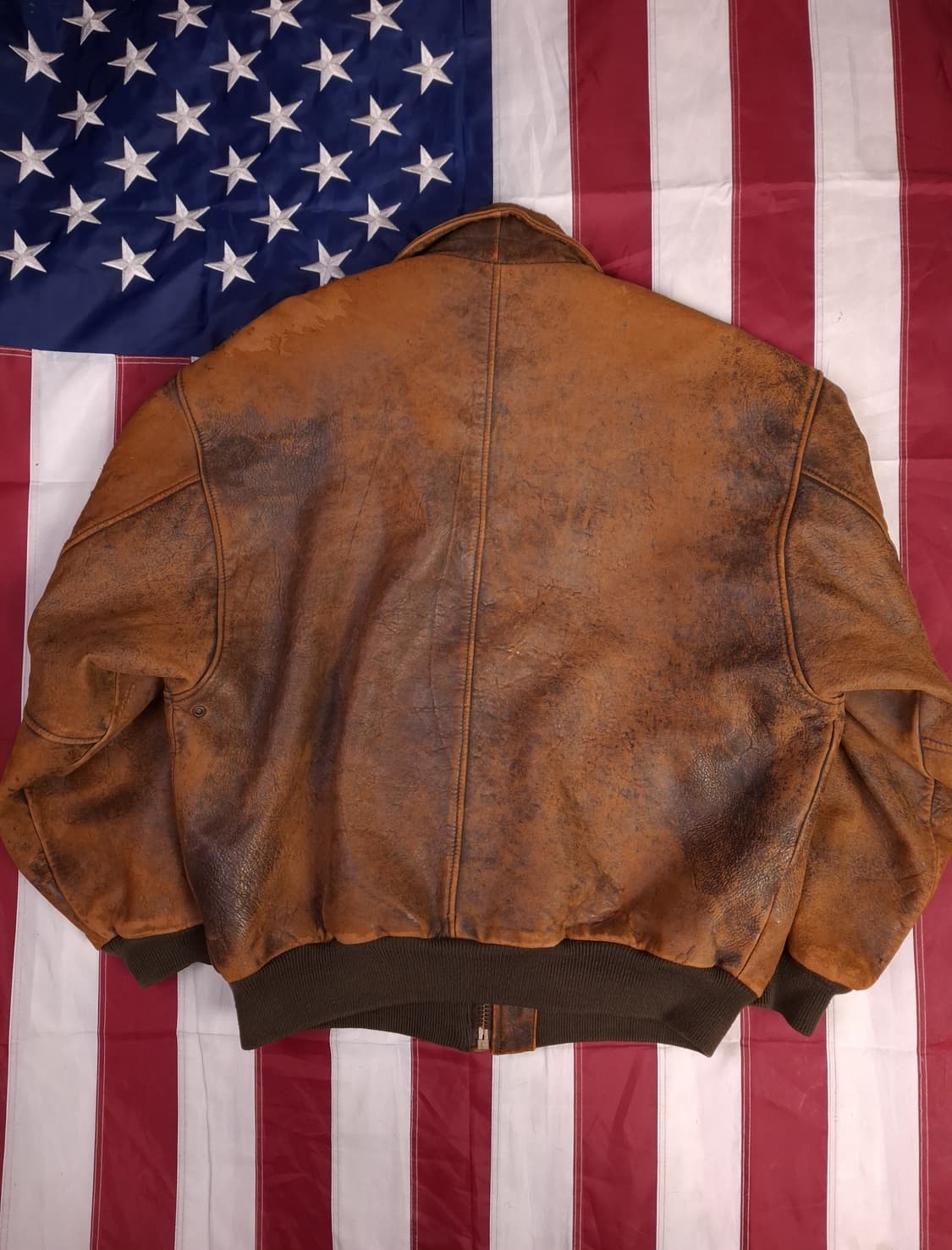 오리지날 80's 국내산 아비렉스 미공군 A-2 리얼레더 항공점퍼 상품이미지6