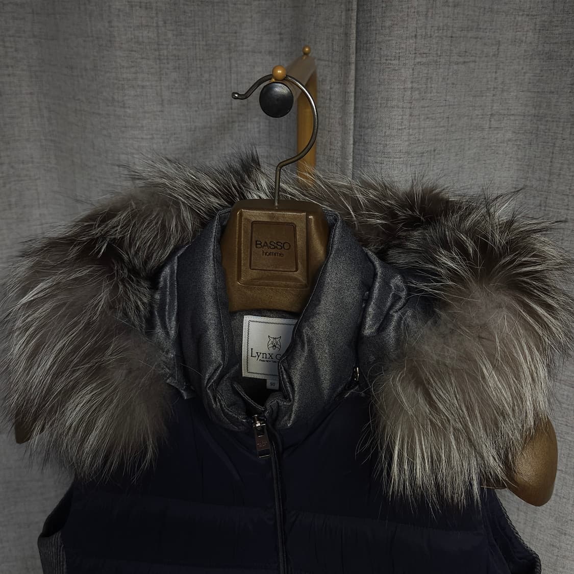 90 ) 링스 골프 여성 폭스퍼 오리털 롱패딩 조끼 상품이미지2