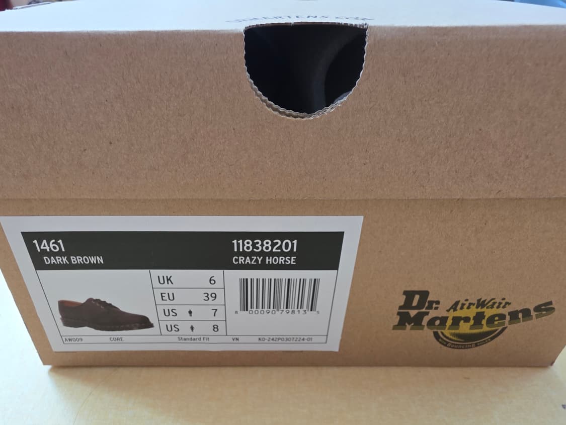 닥터마틴 1461 빈티지 브라운(크레이지호스) 250 uk6 상품이미지10