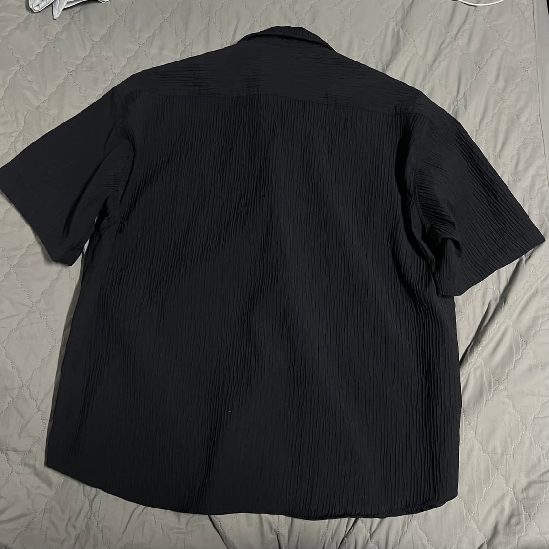 에잇세컨즈 반팔셔츠 블랙 XXL 와이셔츠 블랙 검정 데일리 상품이미지3