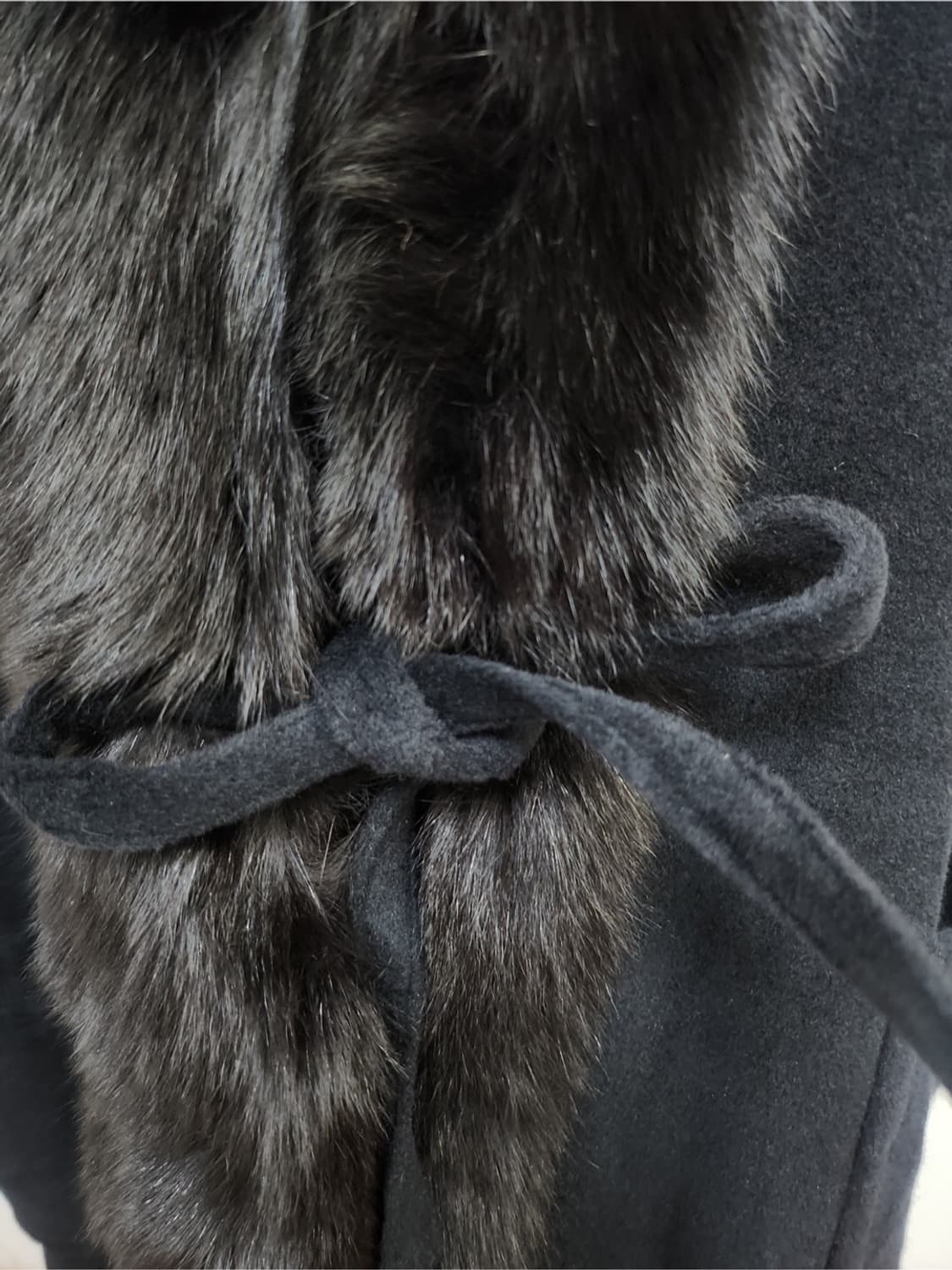 택있는새상품 울100ÉcrancioneSOLEN 블루폭스 퍼 후드 코트  상품이미지4