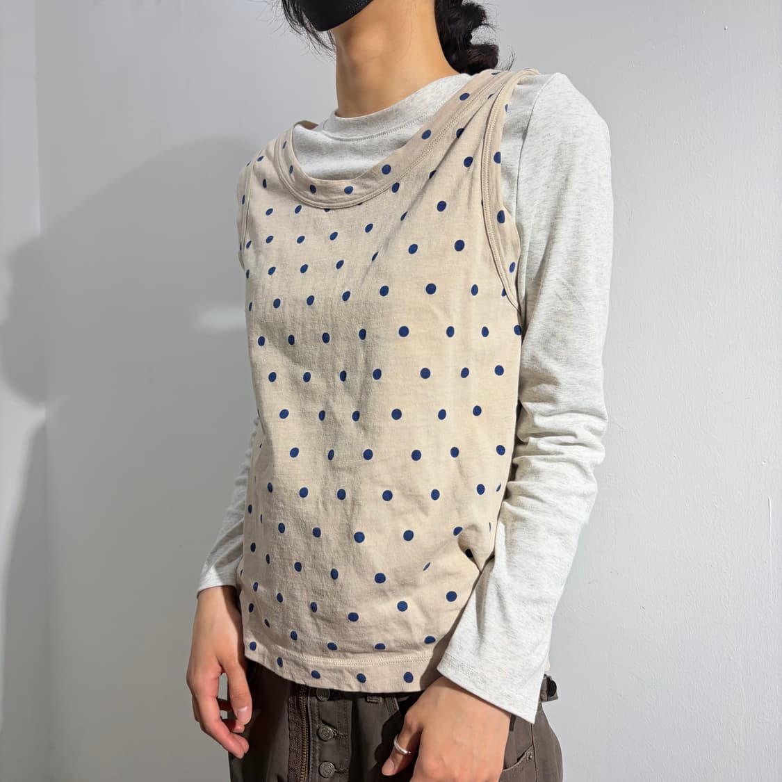 45rpm 도트 땡땡이 슬리브리스 민소매 상품이미지1