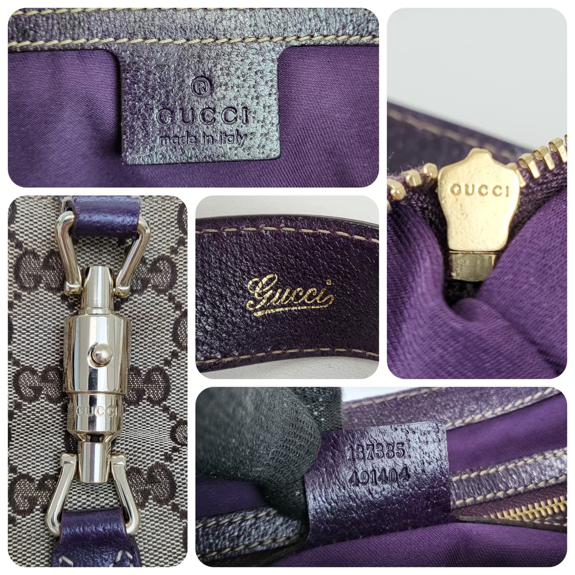 정품 구찌 프리-오운드 GG 로고 자가드 재키 호보백 상품이미지9