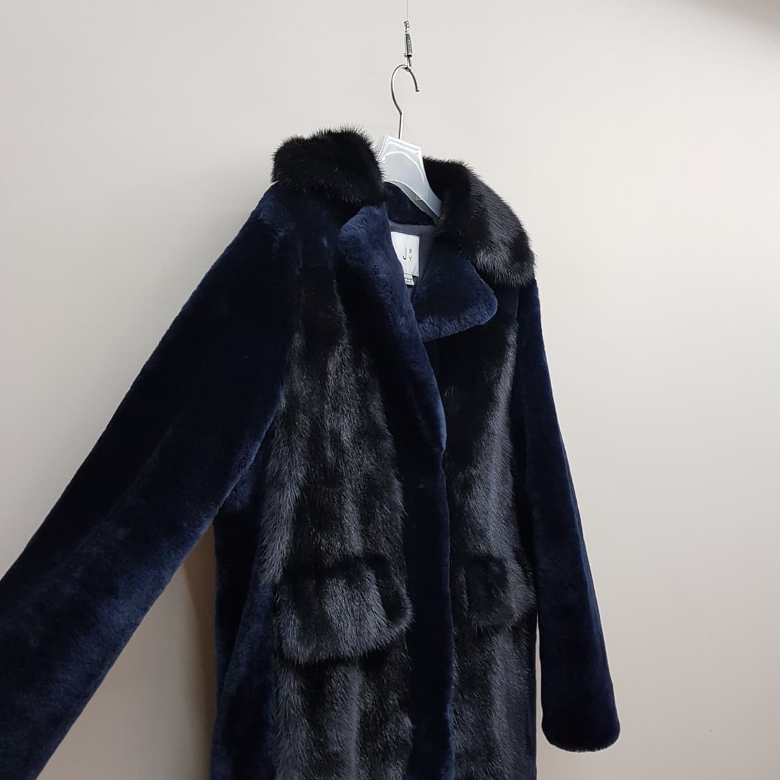 JBY 천연 양모 & 밍크 콤비 퍼 코트 77사이즈 상품이미지4