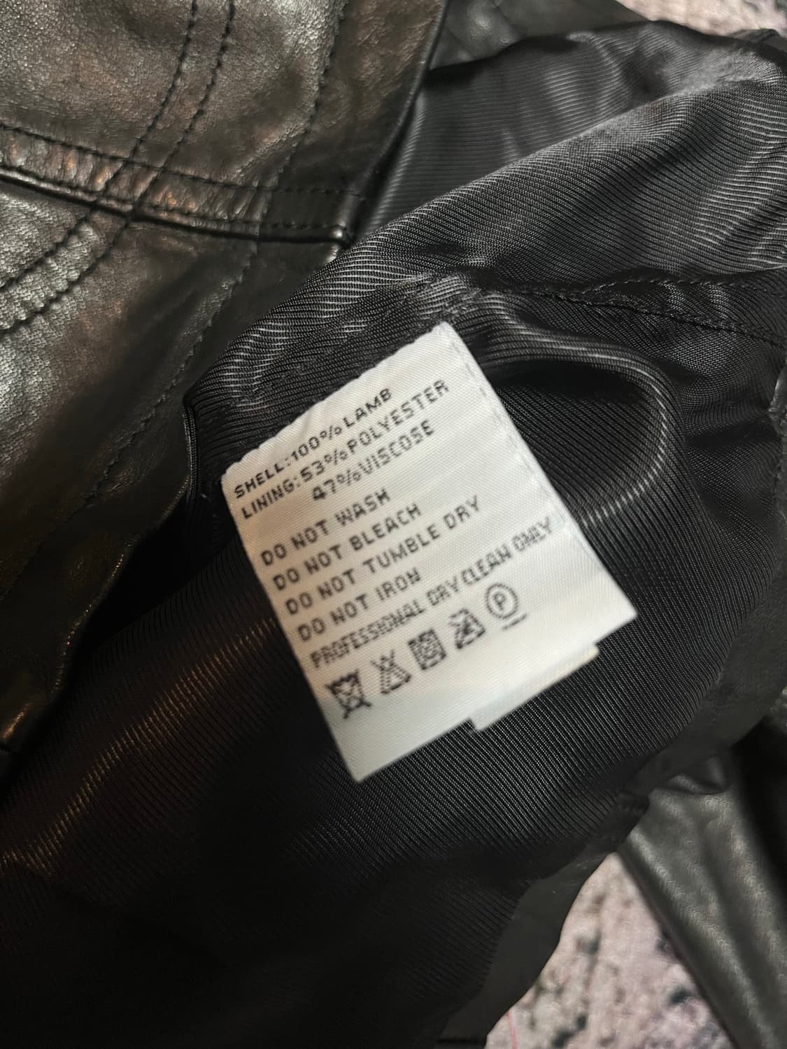 렘 스킨 하이넥 지퍼 블랙 레더자켓 상품이미지8