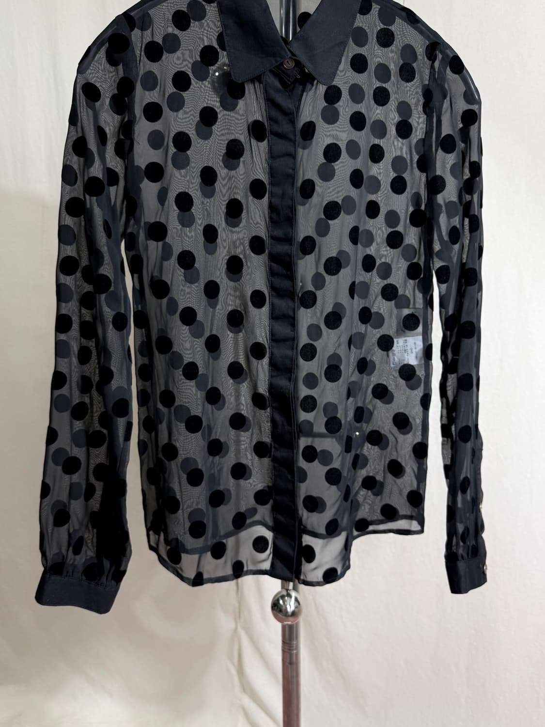 Made in Heaven 시스루 도트 셔츠 상품이미지4