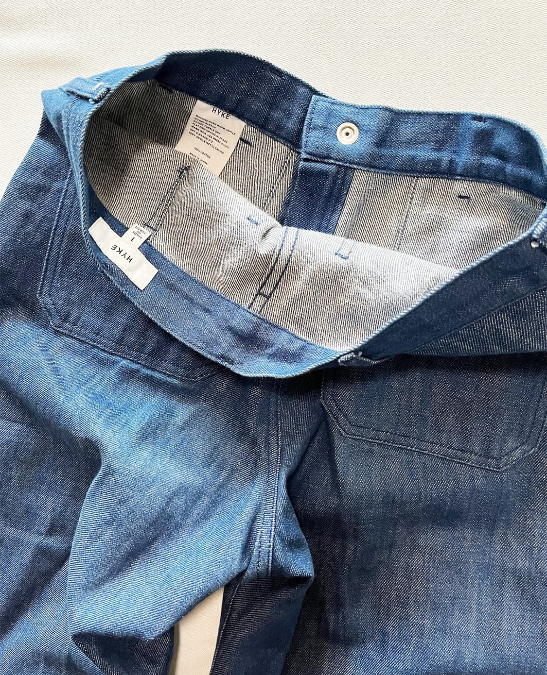 HYKE indigo denim flare pants 상품이미지5