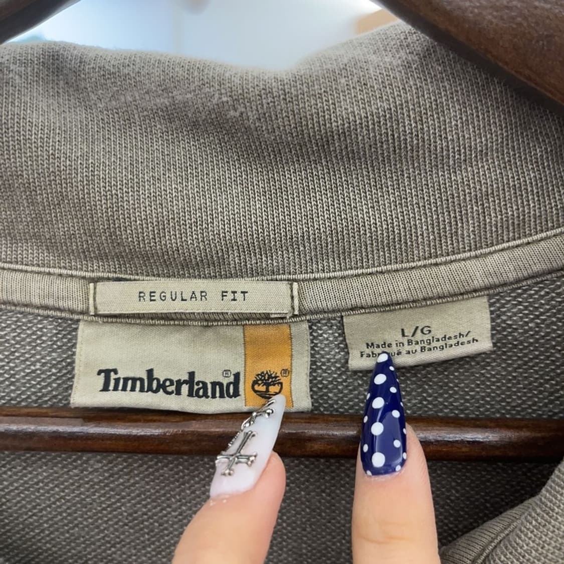 팀버랜드 빈티지 그런지 캐주얼 반집업 맨투맨 L C08611 상품이미지5