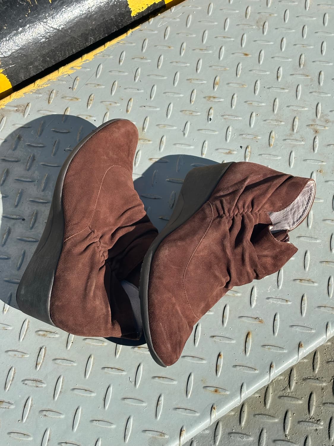 SALVATORE MELIANI 브라우니 셔링 웨지 앵클부츠 상품이미지5