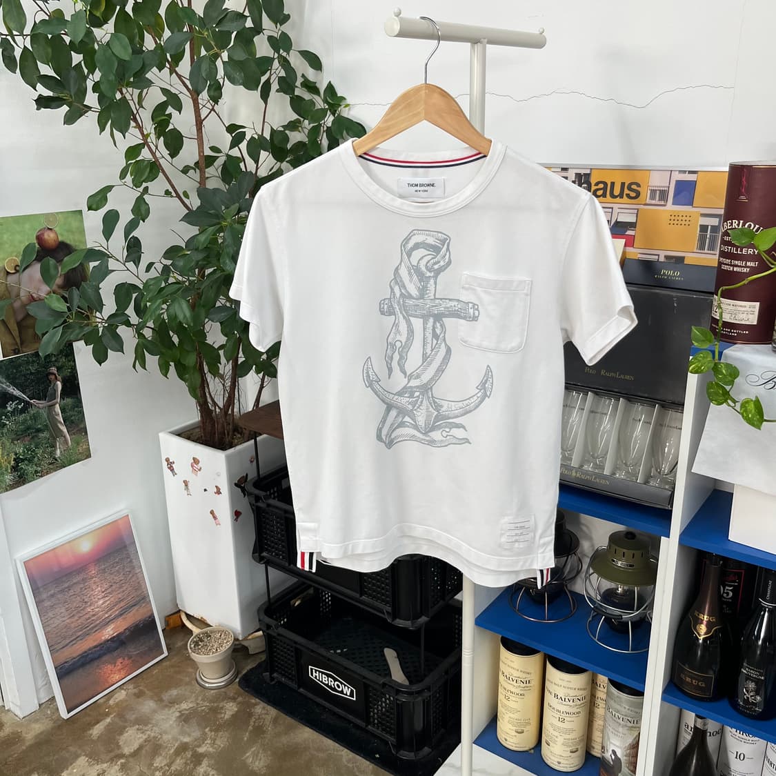 톰브라운 닻 프린팅 반팔 티셔츠 1  상품이미지1
