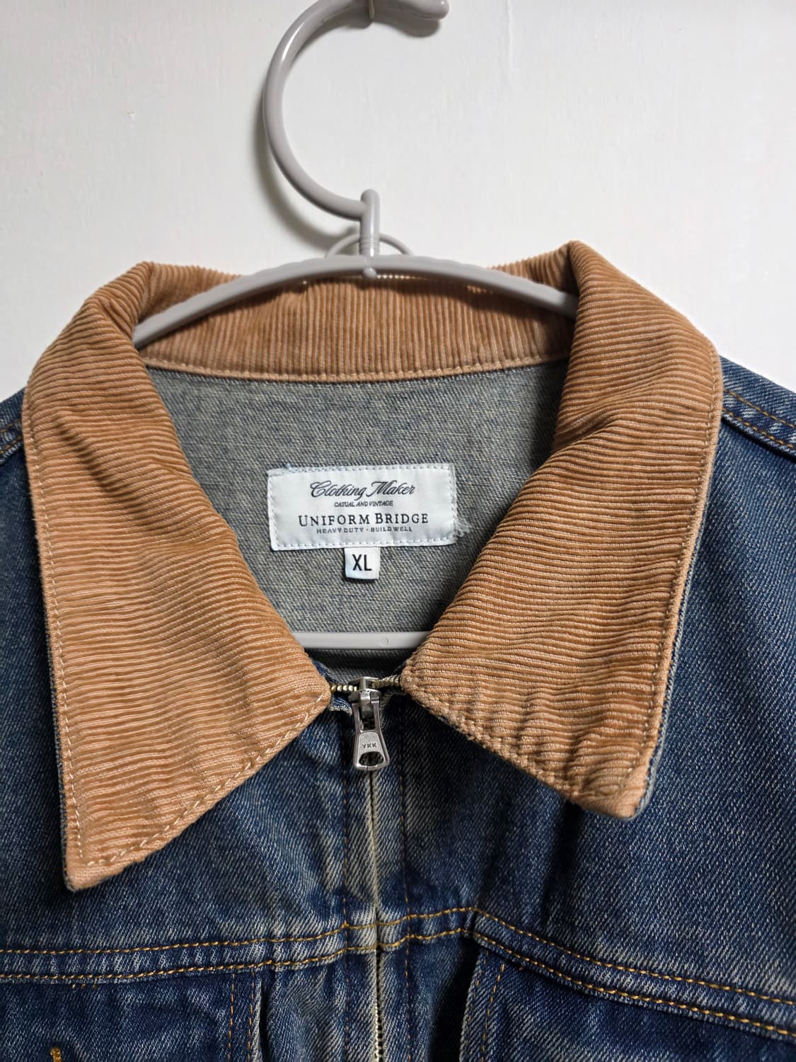 유니폼브릿지 코듀로이 카라 데님 자켓 XL 상품이미지2