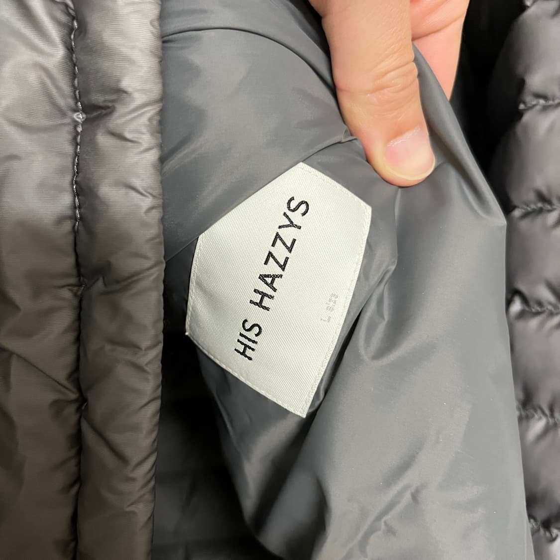 [L] HIS 해지스 25fw 경량 구스 다운 그레이 신상품 hazzys 상품이미지6