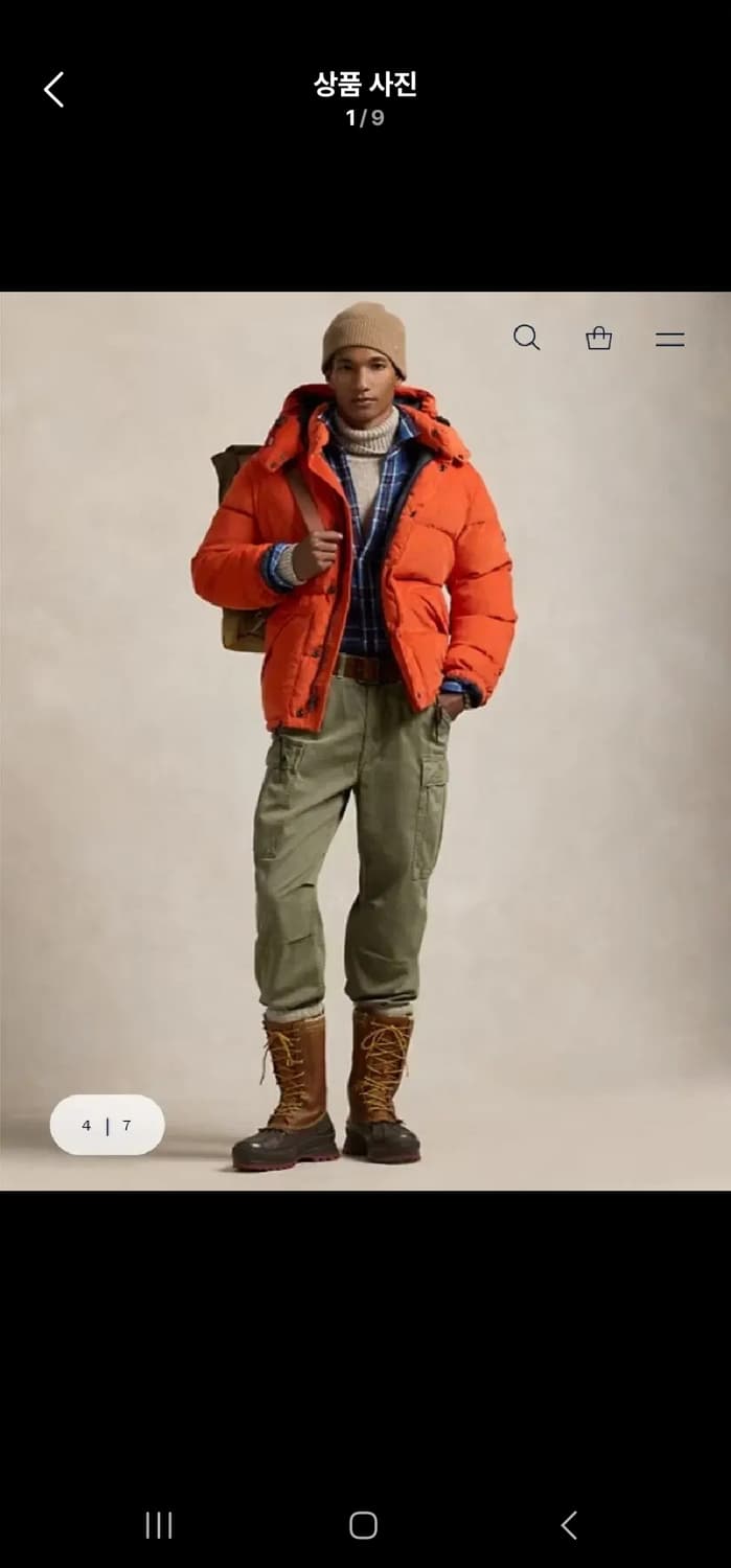 XL 폴로 웨인라이트 코듀로이 패딩 상품이미지1