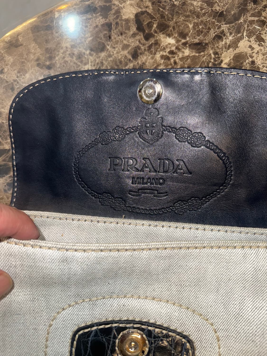 정품 프라다 데님 패티나 체인 숄더백 팝니다 상품이미지8
