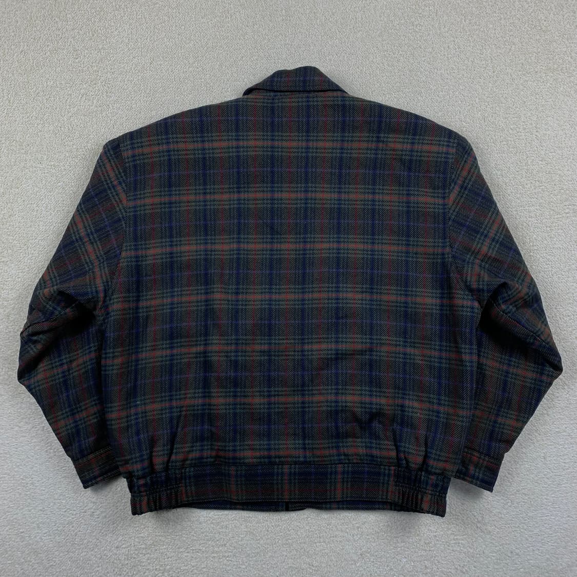 입생로랑 YSL 체크패턴 울 블루종 자켓  상품이미지2