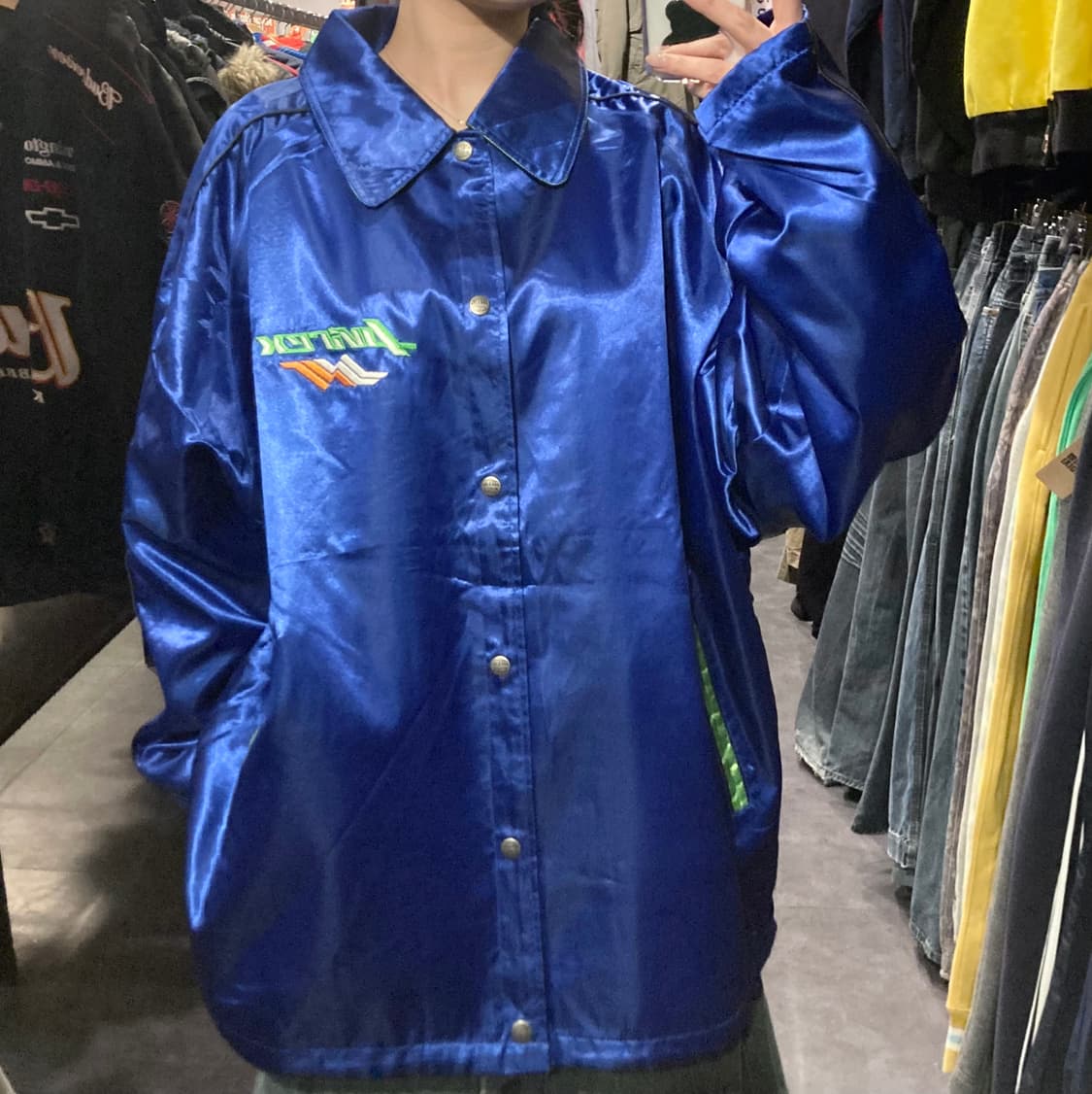 [IM] 아비렉스 새틴 블루 자켓 상품이미지2