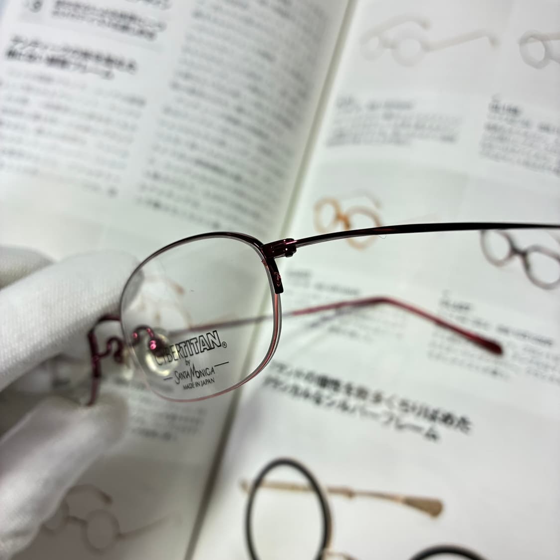 SANTA MONICA 산타모니카 반무테 티타늄 안경 레드 상품이미지3