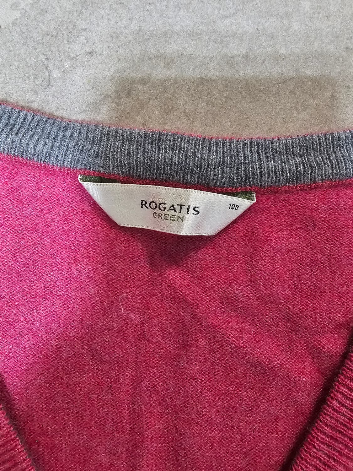 로가디스 그린 핑크 V넥 니트 상품이미지2