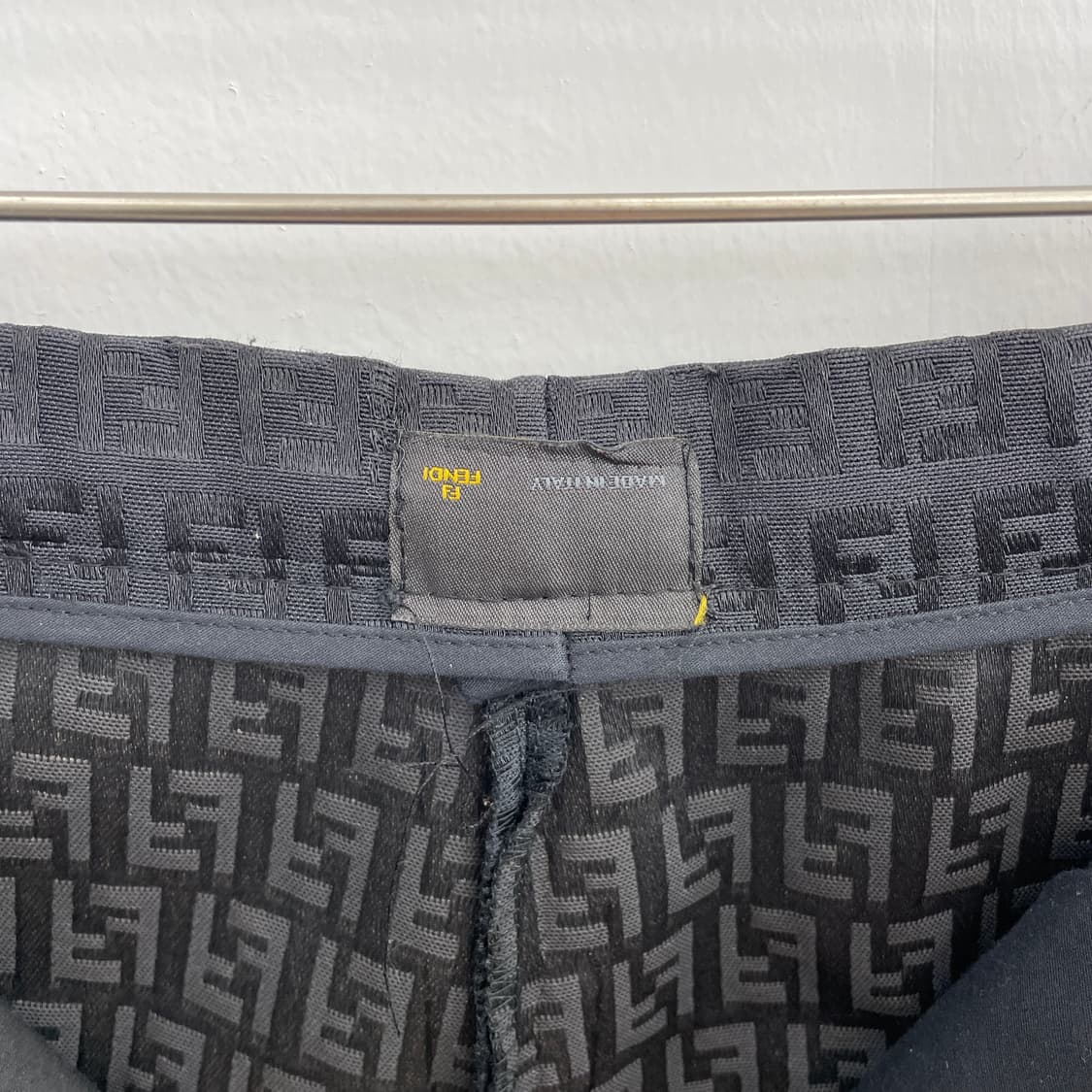 W 펜디 FF 로고 패턴 블랙 코튼 팬츠 상품이미지7