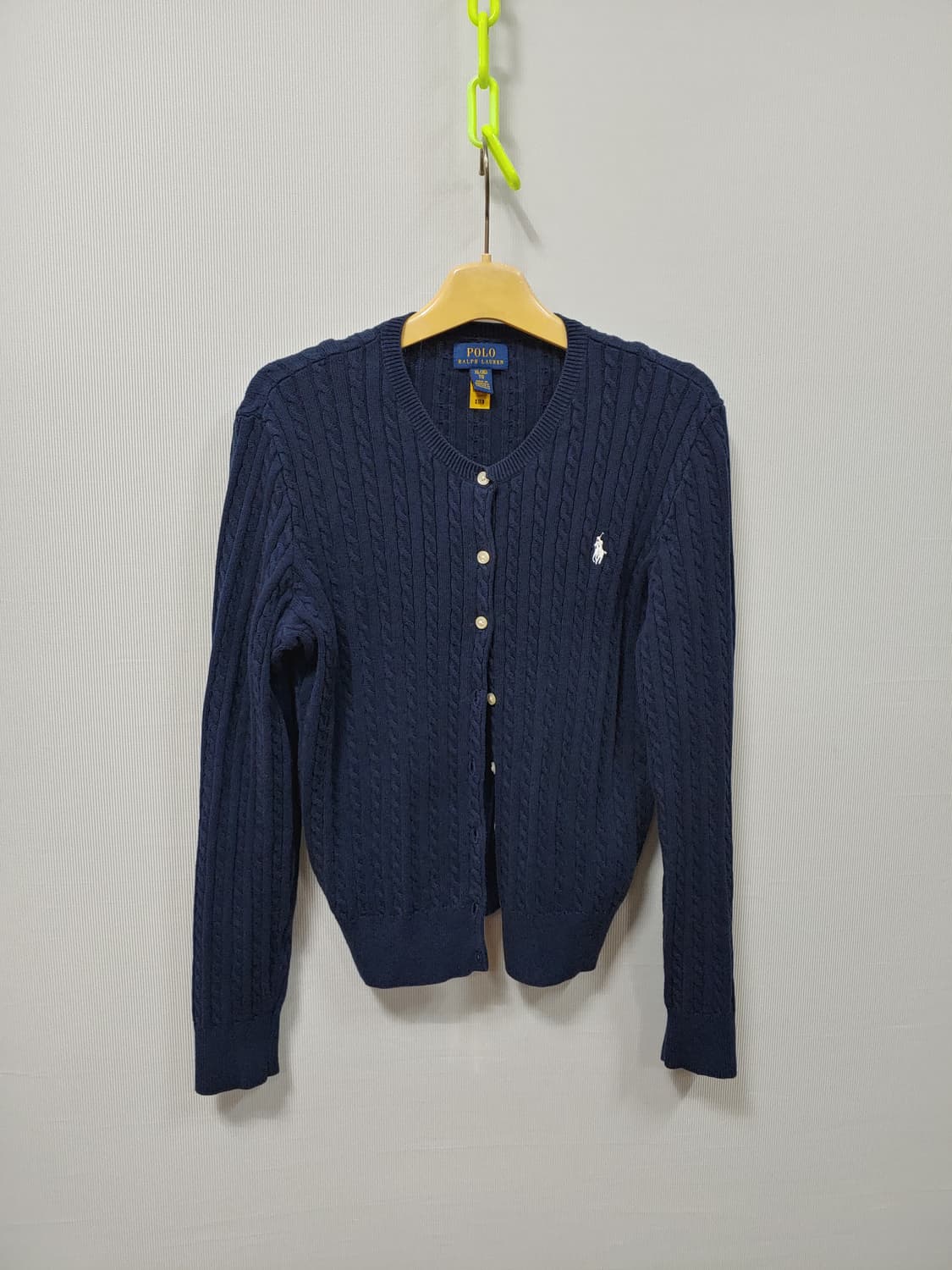 폴로 랄프로렌 네이비 꽈배기 가디건 90~95 상품이미지1