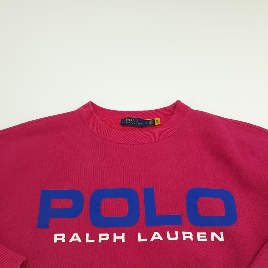CN655W S 폴로 랄프로렌 QR 핑크 기모 스웻 맨투맨 상품이미지3