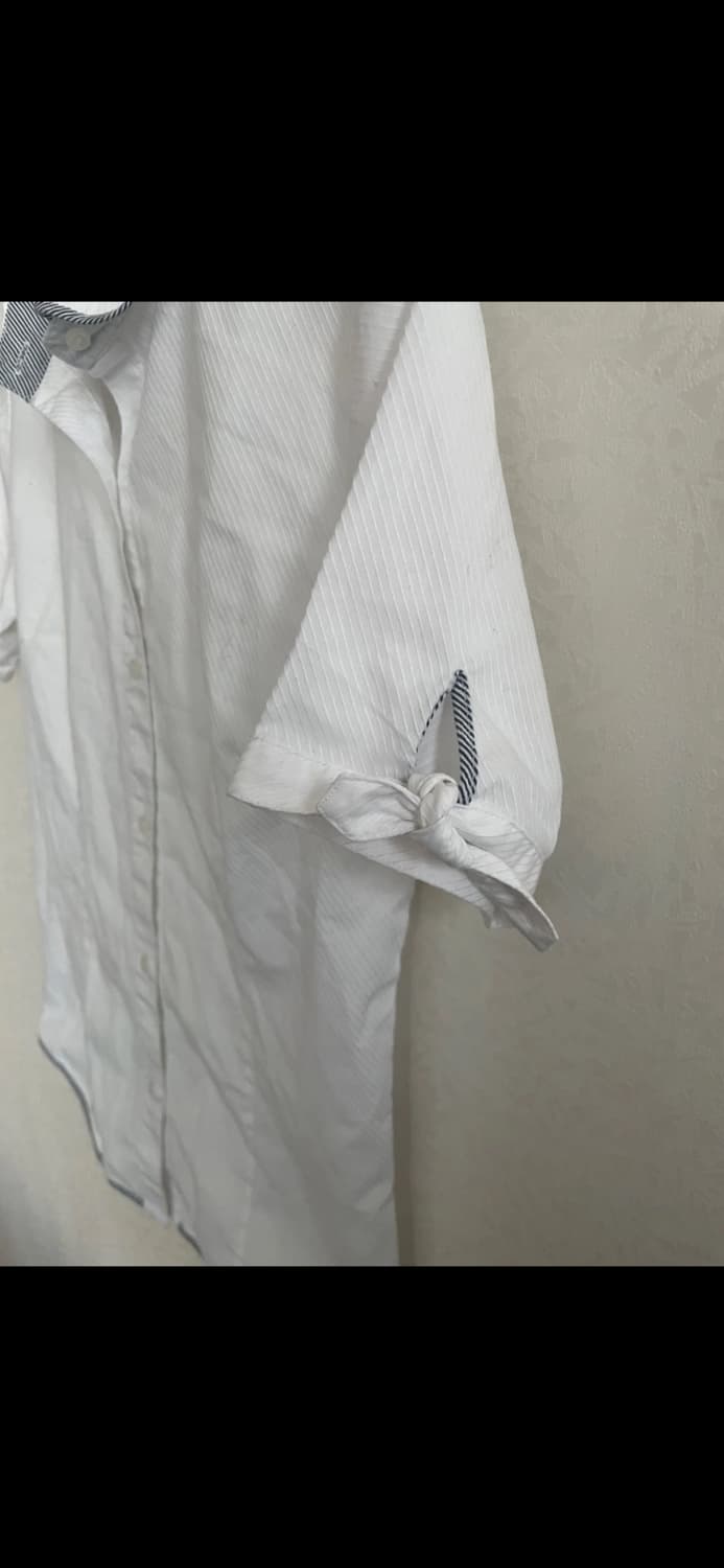 일본 빈티지 화이트 반팔 셔츠 상품이미지5